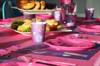 Tafelaankleding en versiering Glamour Pink