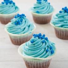 Blauwe babyshower Cupcakes