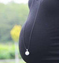 Zwangerschapsketting Zilver handjes