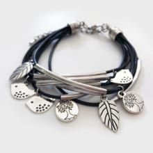 Zwarte Bedelarmband