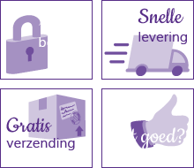 Veilig betalen met iDEAL. Snelle levering. Niet goed, geld terug.